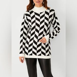 Ann Taylor chevron sweater tunic